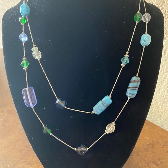 Lia Sophia 2 strand multicolor beaded necklace - Picture 2 of 4